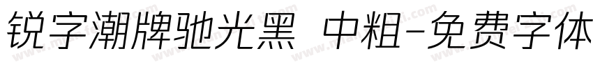 锐字潮牌驰光黑 中粗字体转换